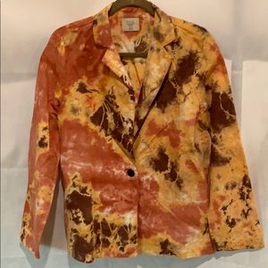 Tina Jo Tie Dye Print  Blazer